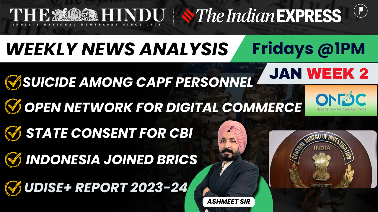 The Hindu Analysis I The Indian Express I January week 2 - PDF