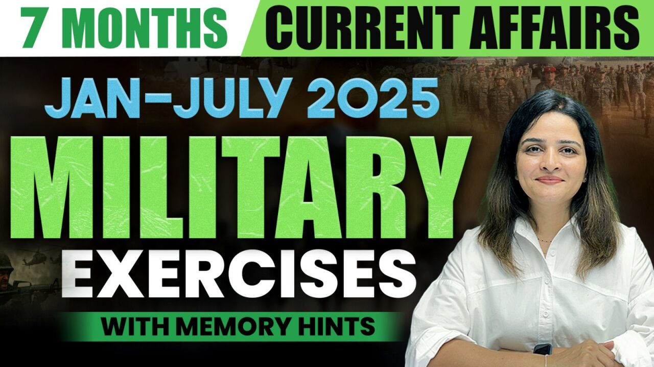 6 Months Current Affairs: Military Exercises (Jan-July 2025)
