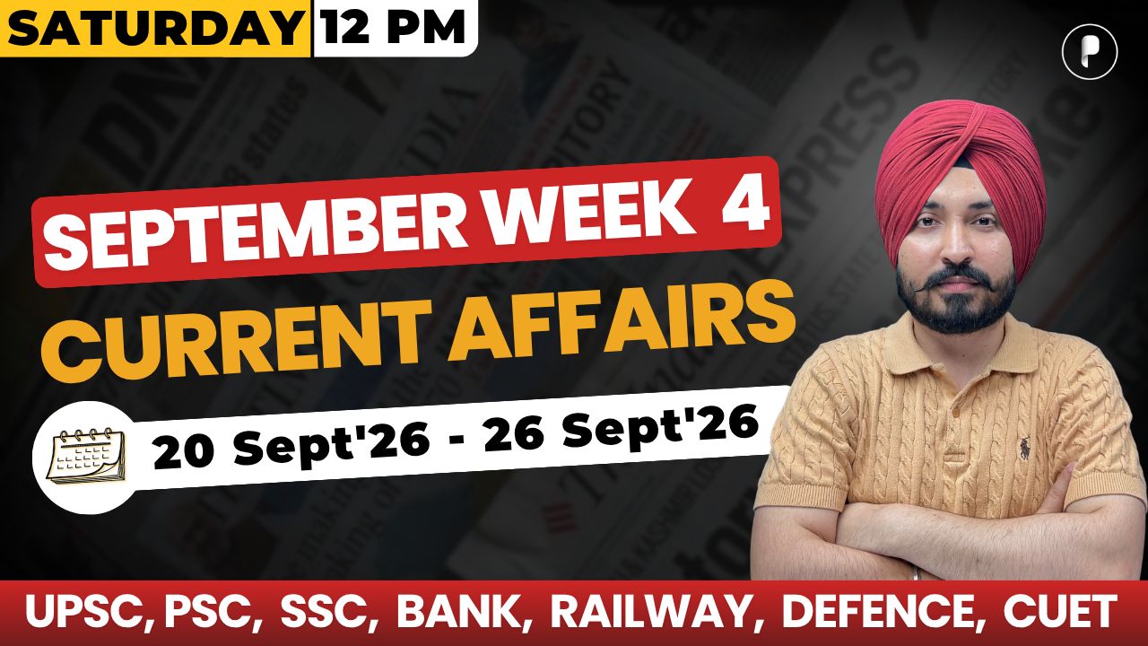 Weekly Current Affairs 2026 | September 2026 Week 4 | Parcham Classes Current Affairs